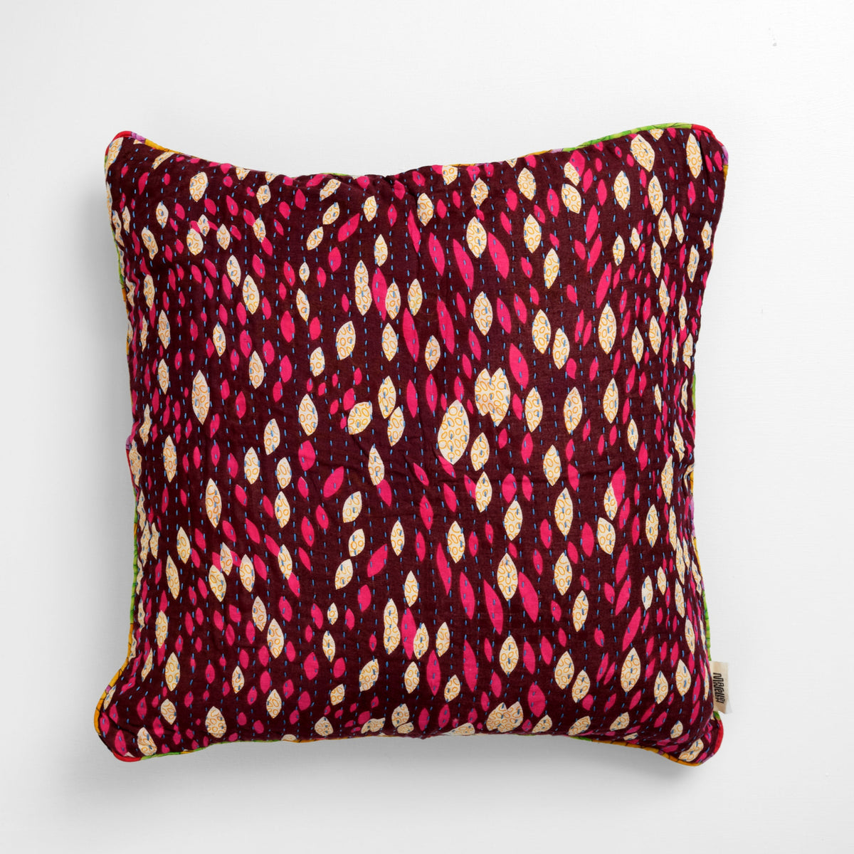 Unika kantha sari bomuldspude 50 x 50