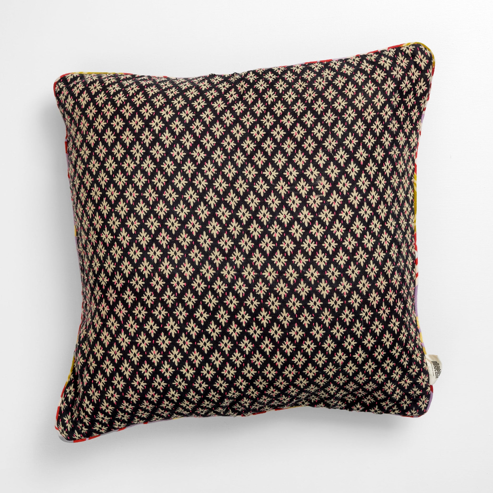 Unique kantha sari cotton pillow 50 x 50