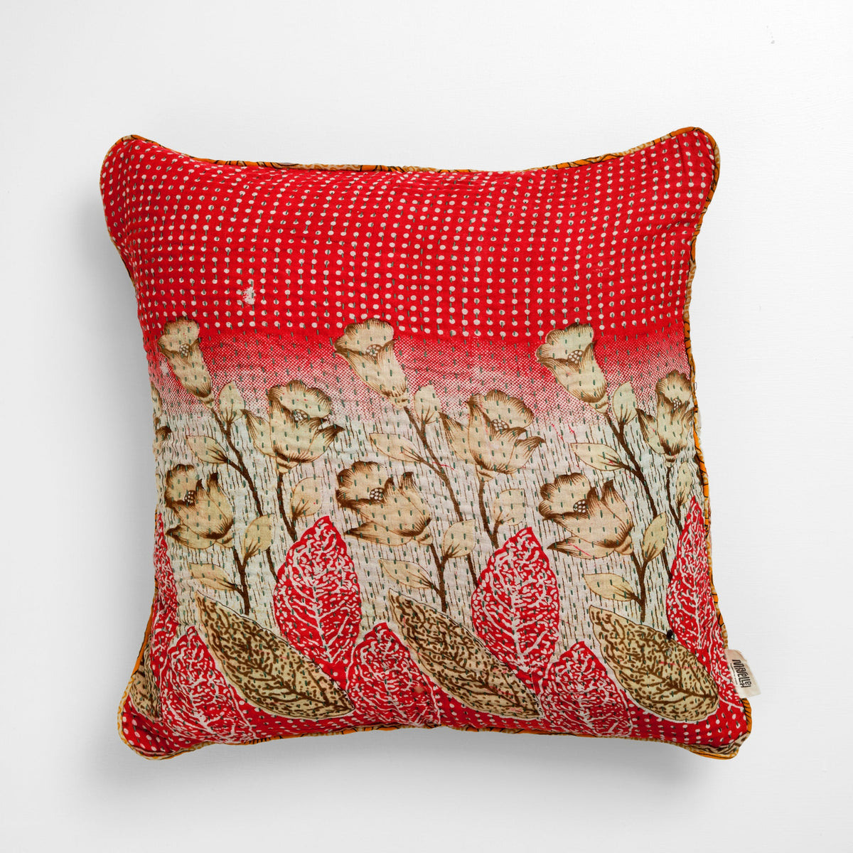 Unika kantha sari bomuldspude 50 x 50