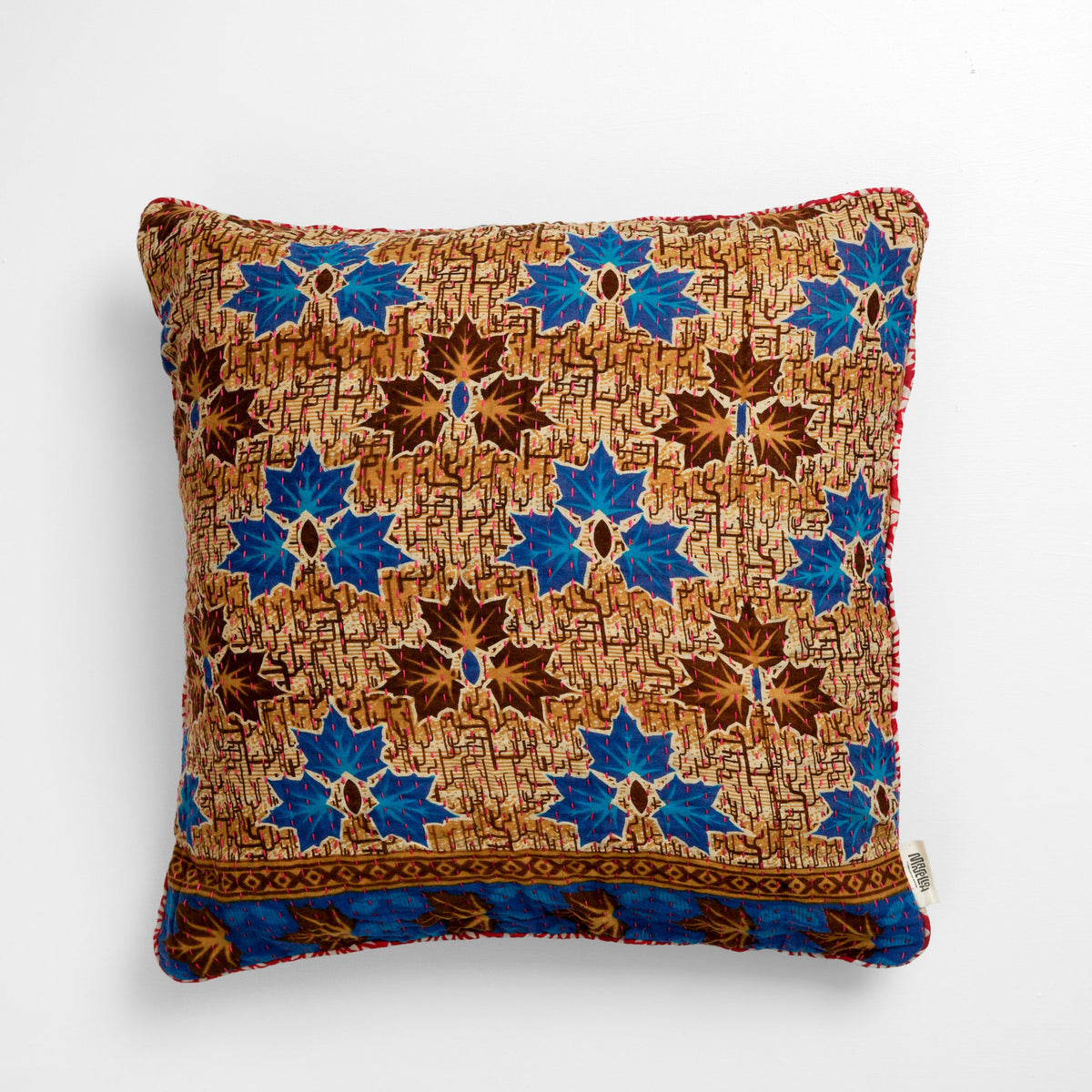 Unika kantha sari bomuldspude 50 x 50