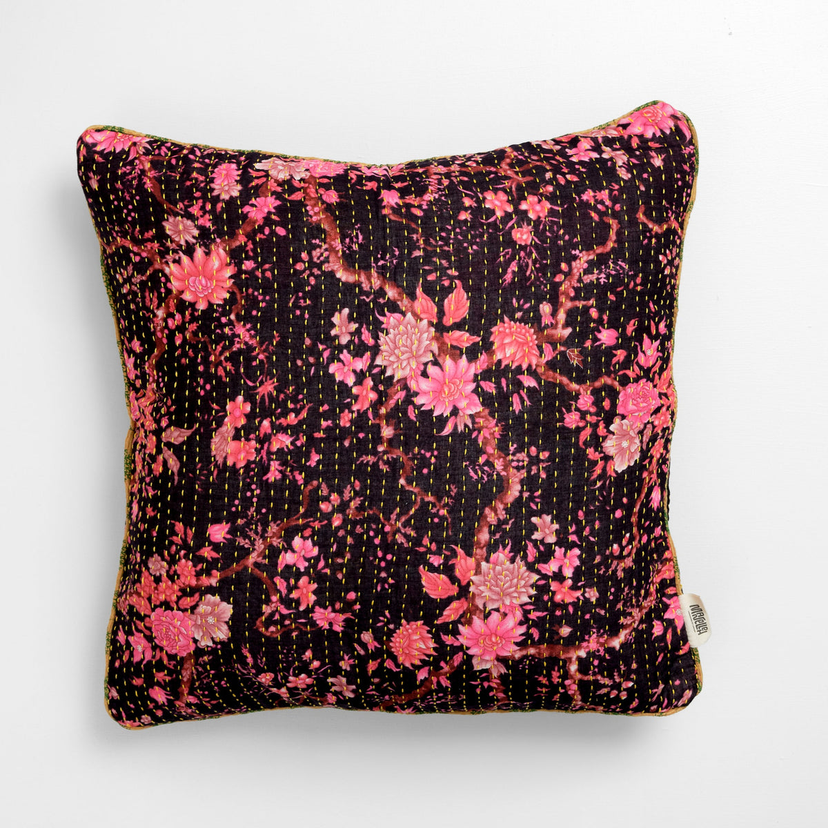 Unika kantha sari bomuldspude 50 x 50