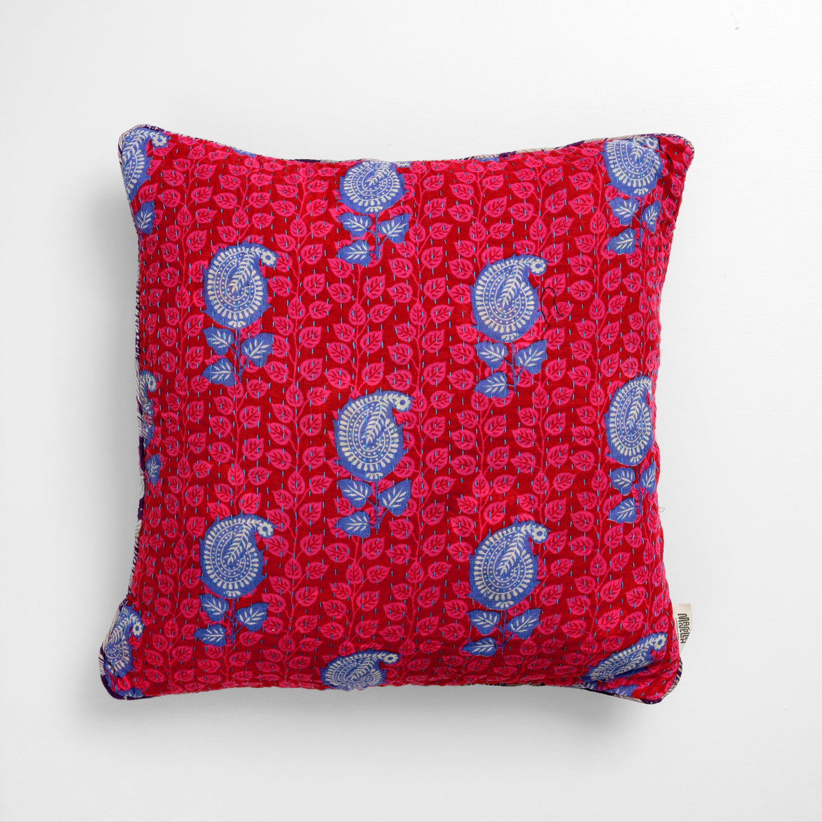 Unika kantha sari bomuldspude 50 x 50