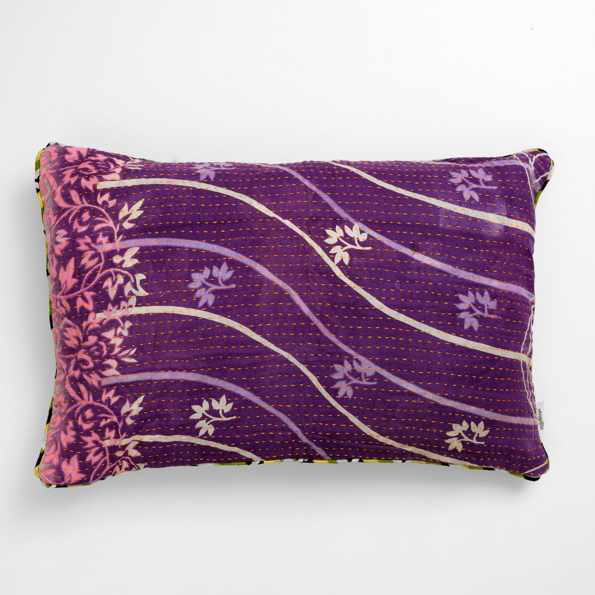 Unika kantha sari bomuldspude 40 x 60