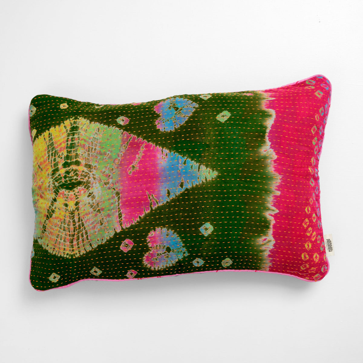Unika kantha sari bomuldspude 40 x 60