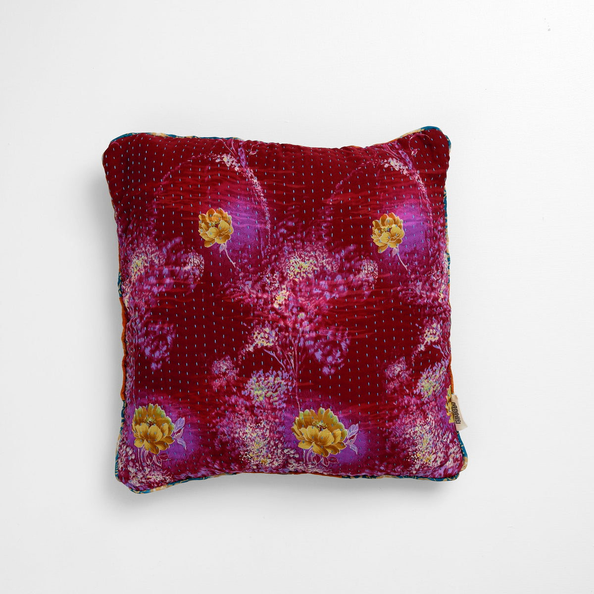 Unika kantha sari silkepude 40 x 40 cm