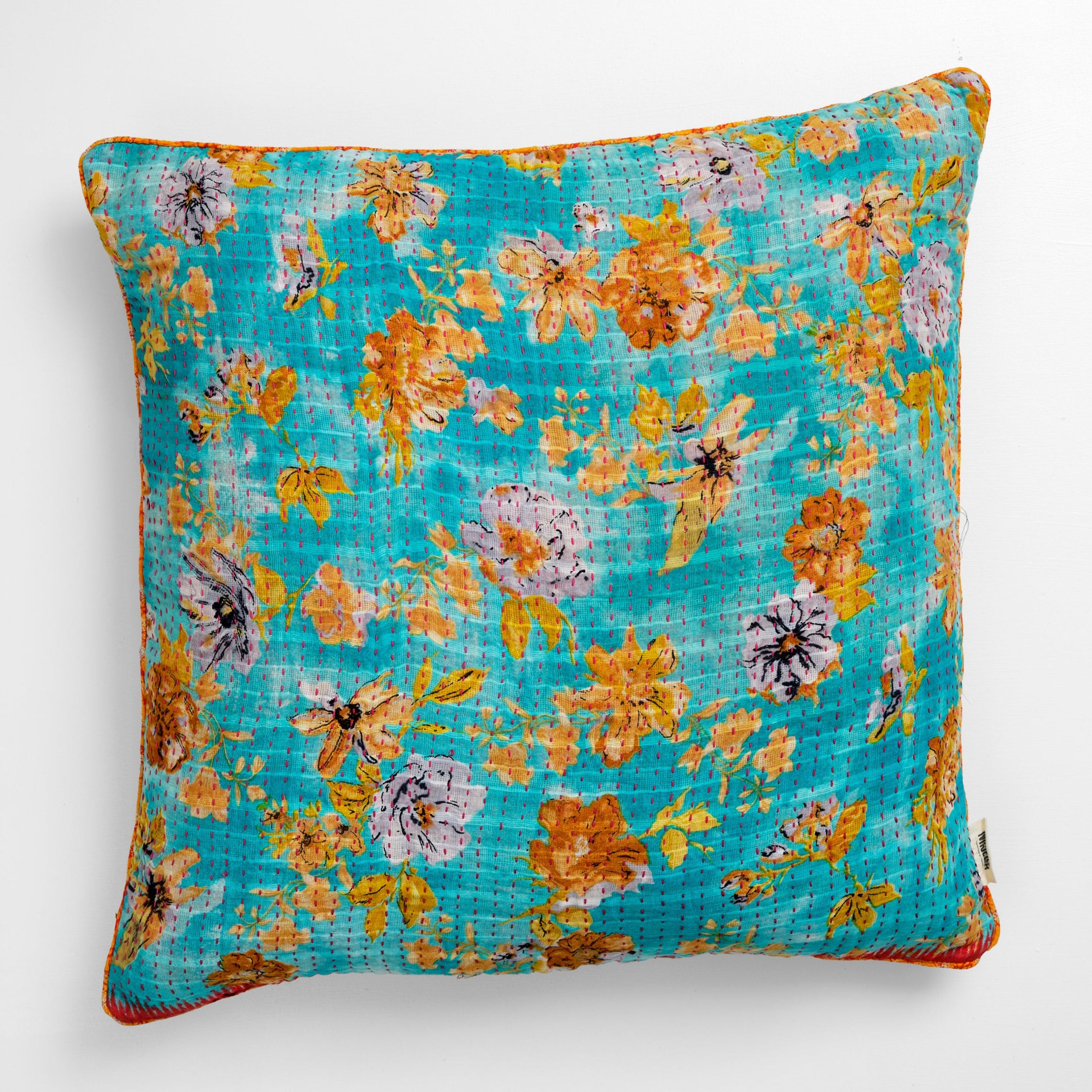 Unika kantha sari bomuldspude 60 x 60