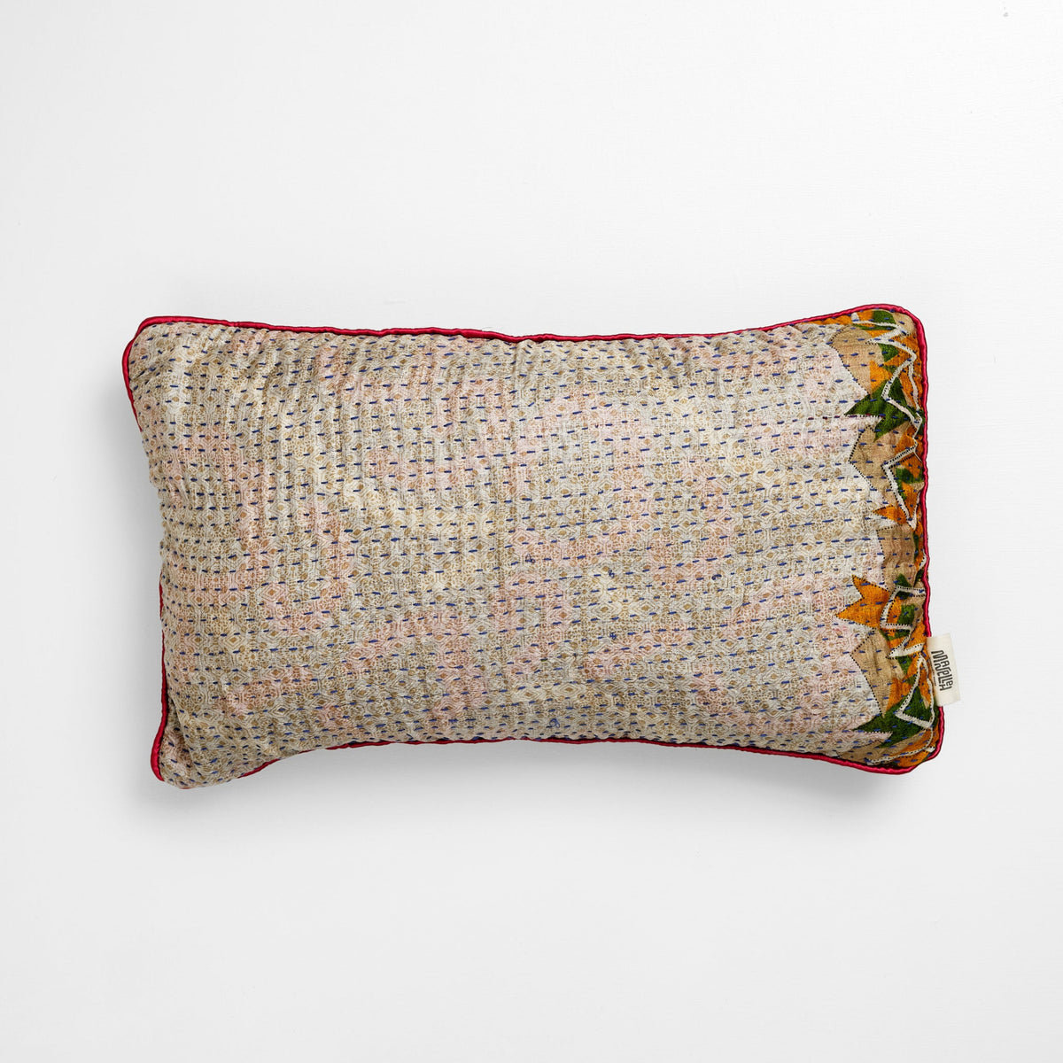 Unika kantha sari silkepude 30 x 50 cm
