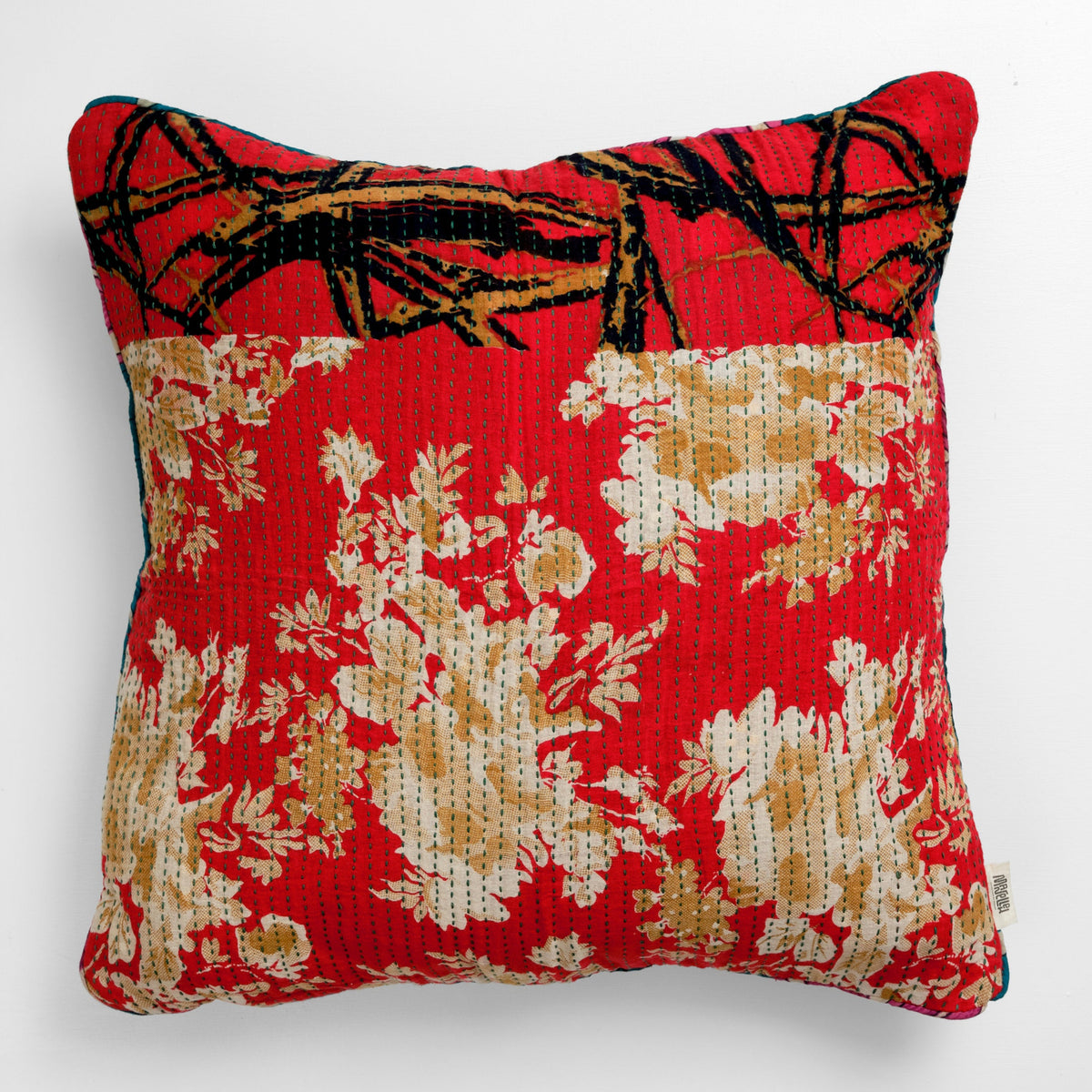Unika kantha sari bomuldspude 60 x 60