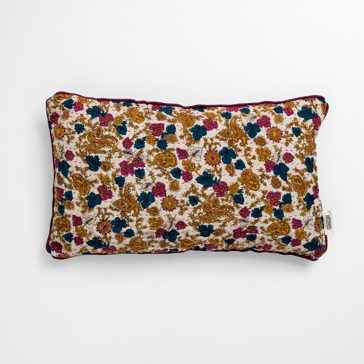 Unika kantha sari silkepude 30 x 50 cm