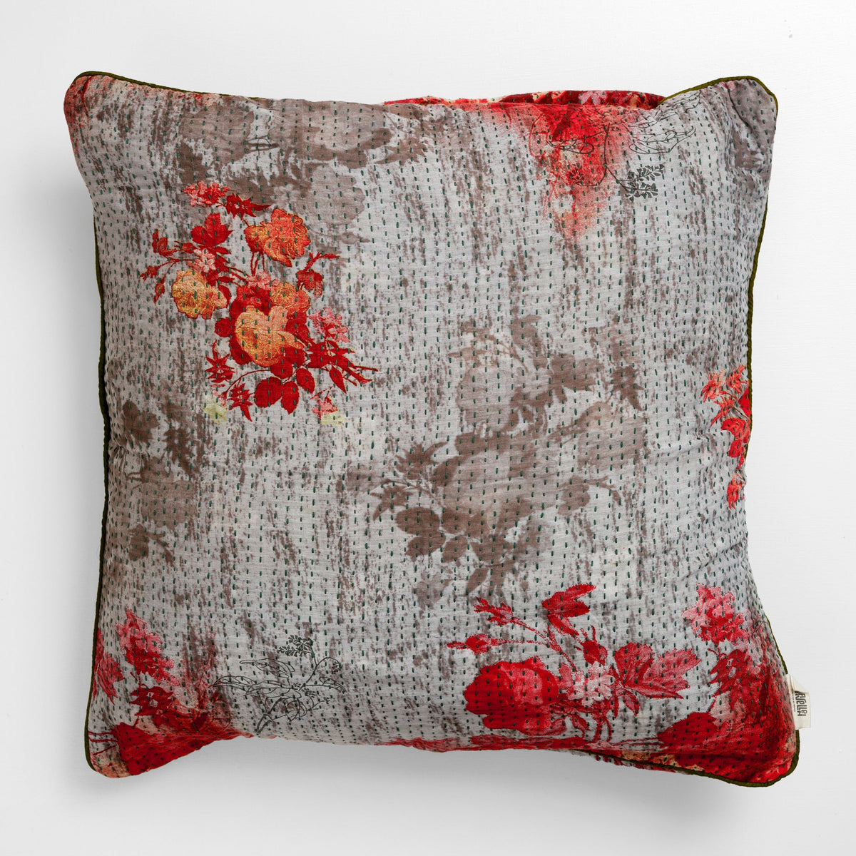 Unika kantha sari bomuldspude 60 x 60