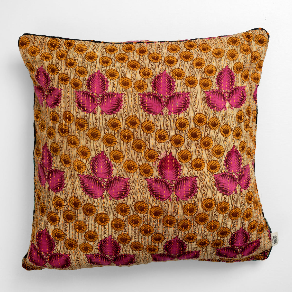 Unika kantha sari bomuldspude 60 x 60