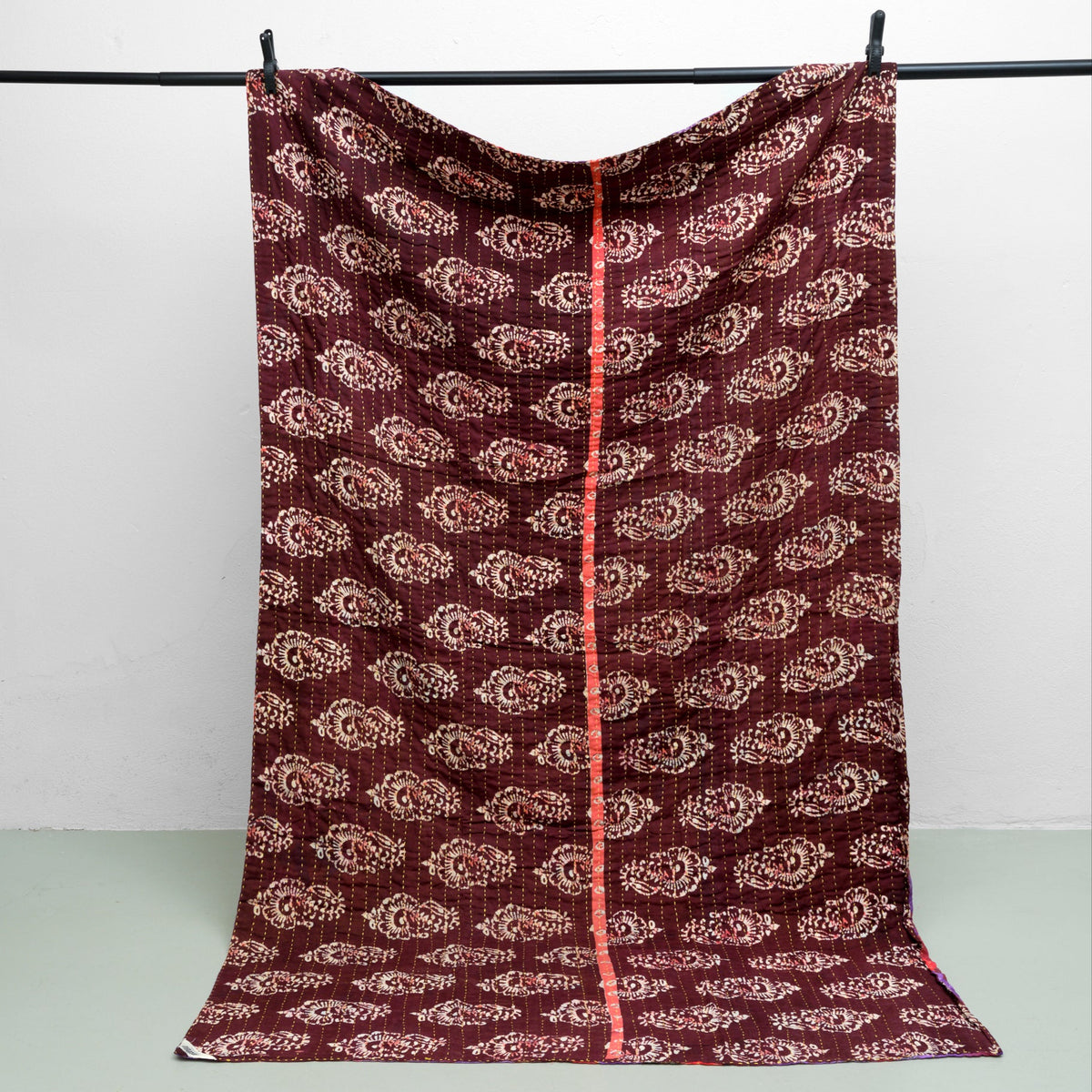 Unika sari kantha tæppe 120 x 200 cm
