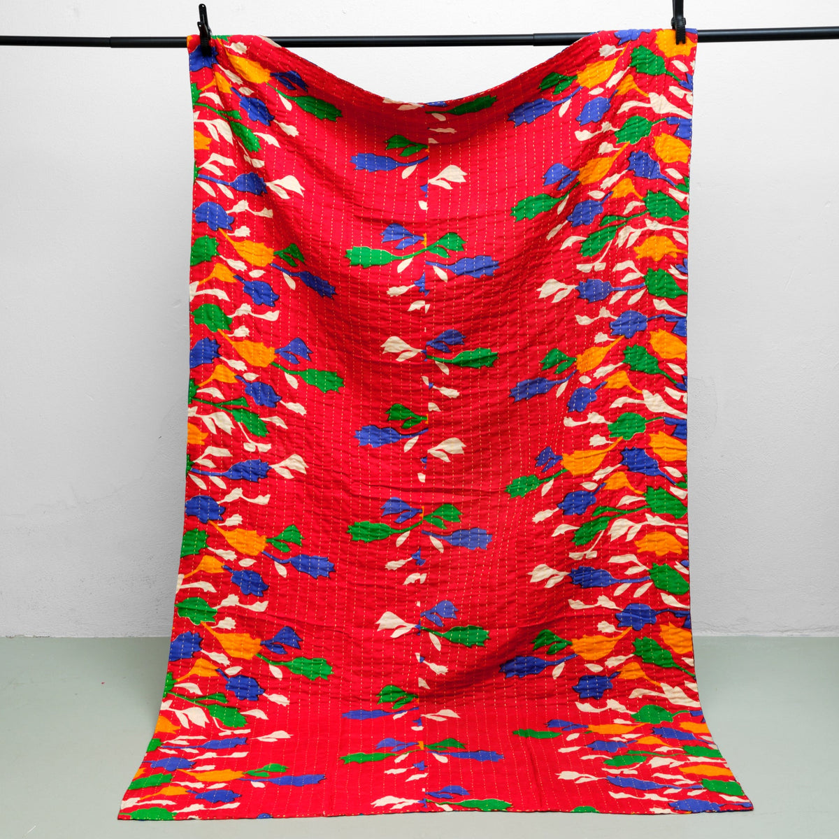 Unika sari kantha tæppe 120 x 200 cm