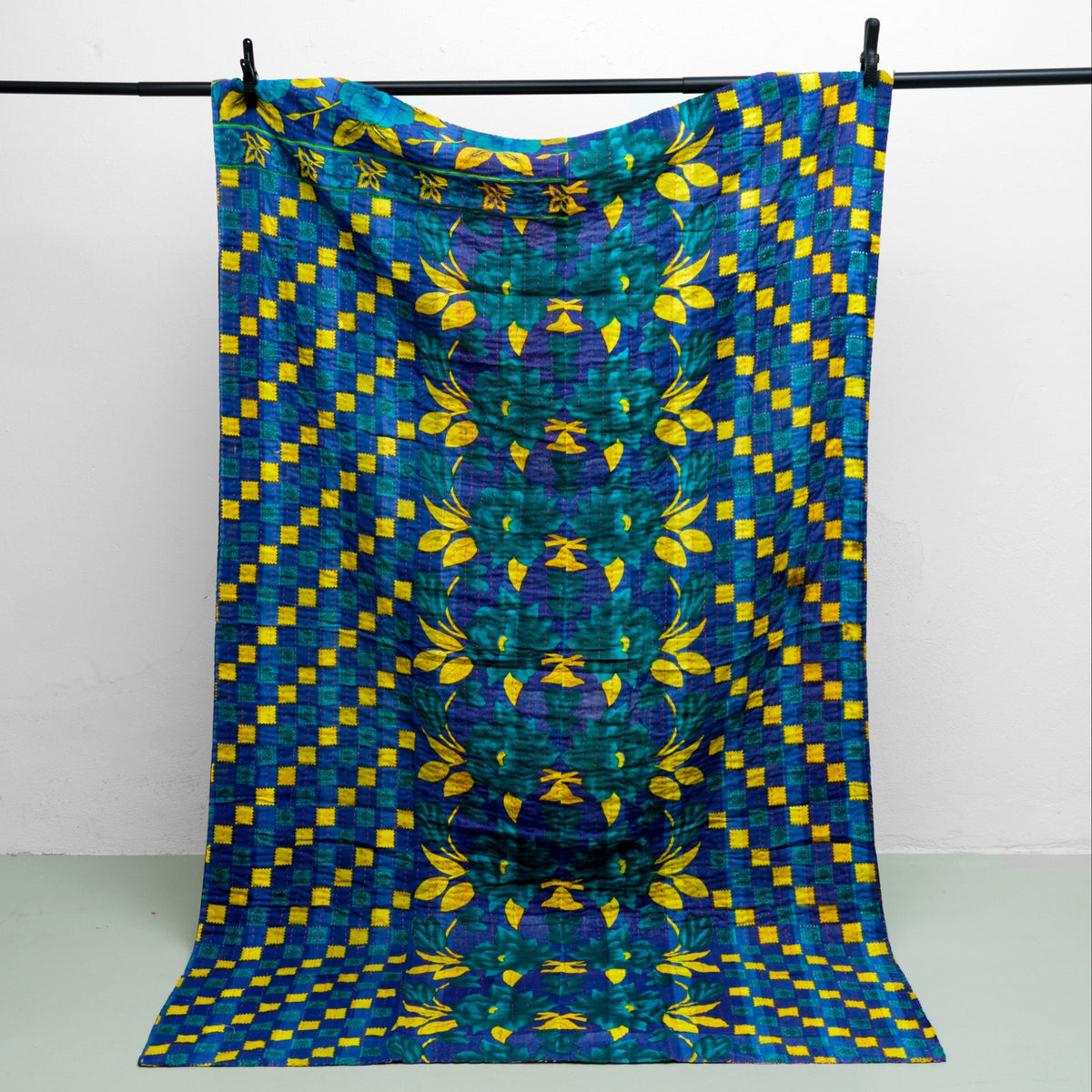 Unika sari kantha tæppe 120 x 200 cm