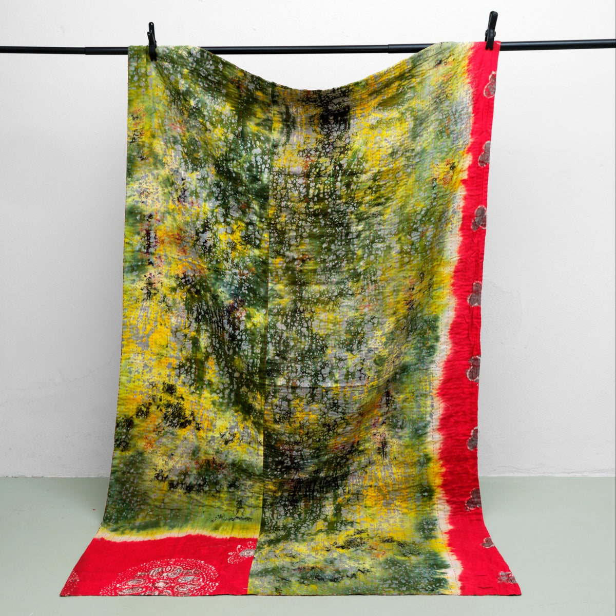 Unika sari kantha tæppe 120 x 200 cm