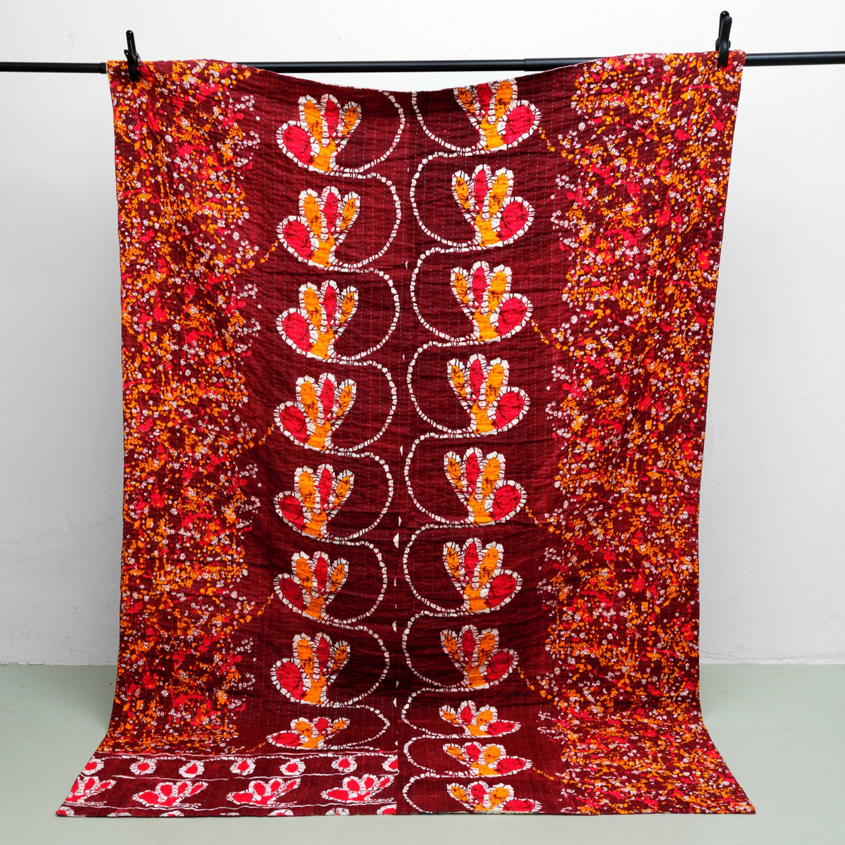 Unika sari kantha tæppe 140 x 200 cm