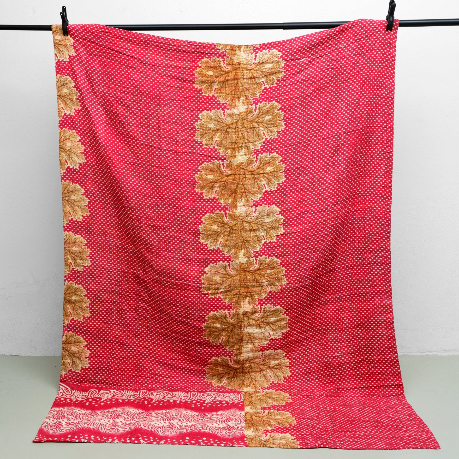 Unika sari kantha tæppe 140 x 200 cm