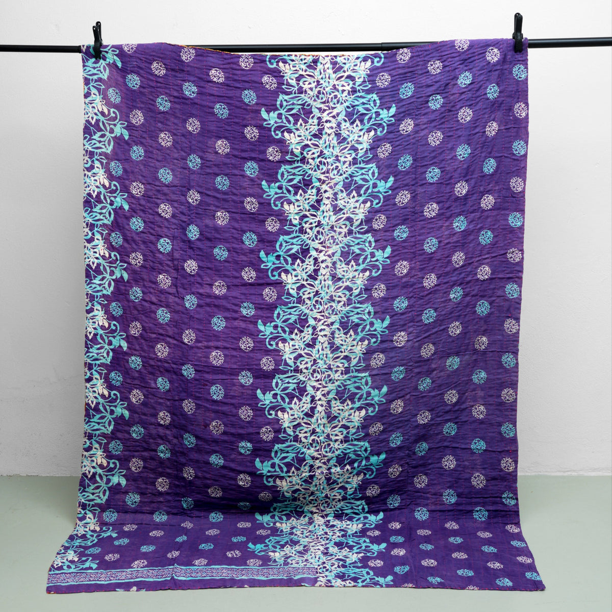Unika sari kantha tæppe 140 x 200 cm