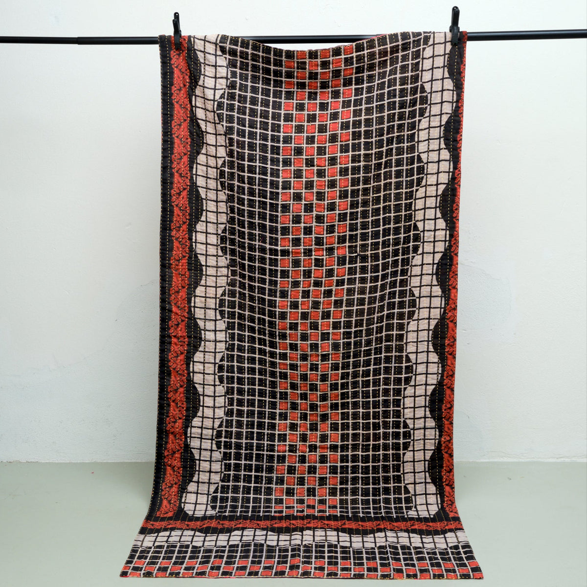 Unika sari kantha tæppe 100 x 200 cm