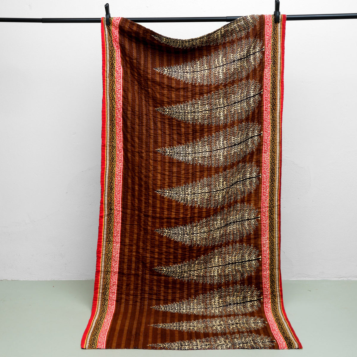 Unika sari kantha tæppe 100 x 200 cm