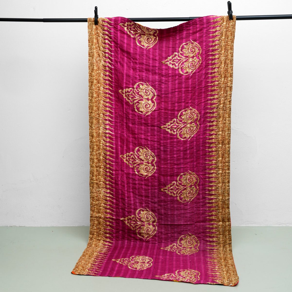 Unika sari kantha tæppe 100 x 200 cm