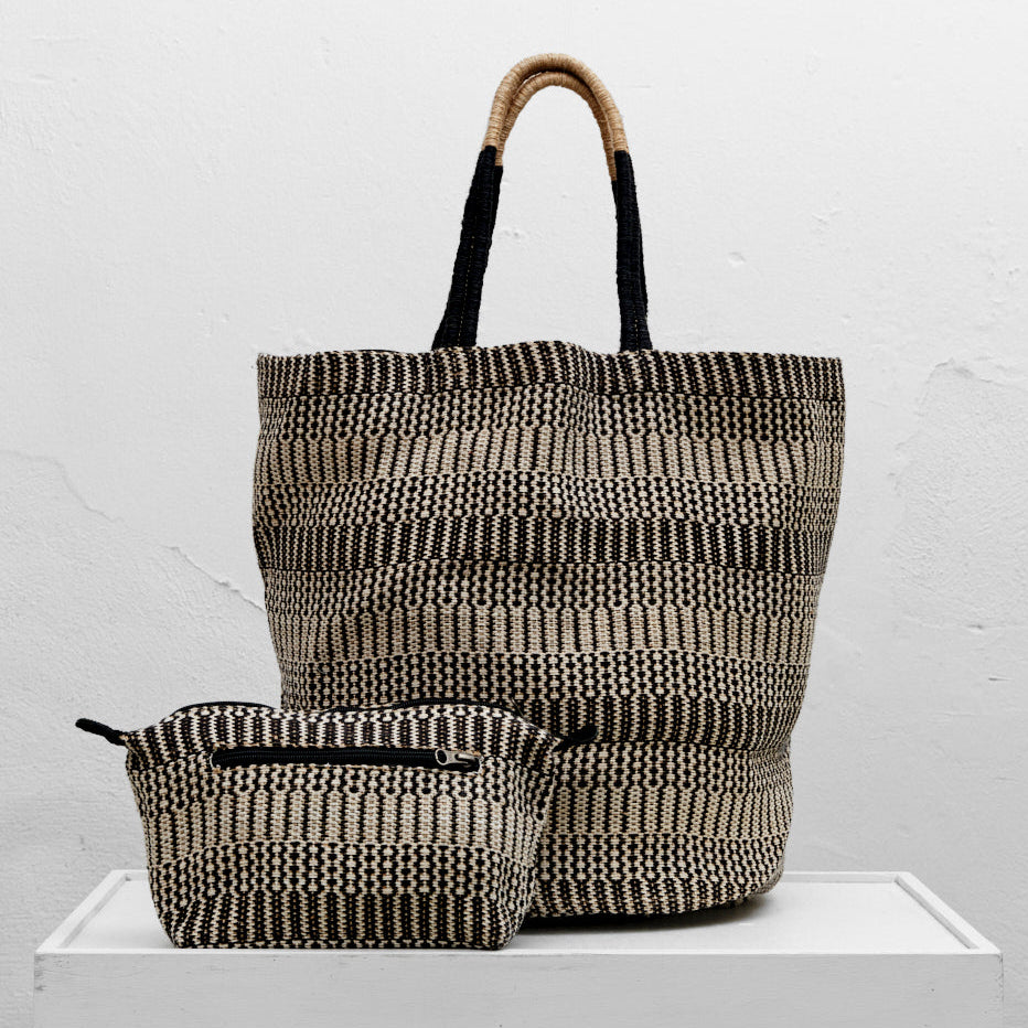 Weekendtaske (sort jute)