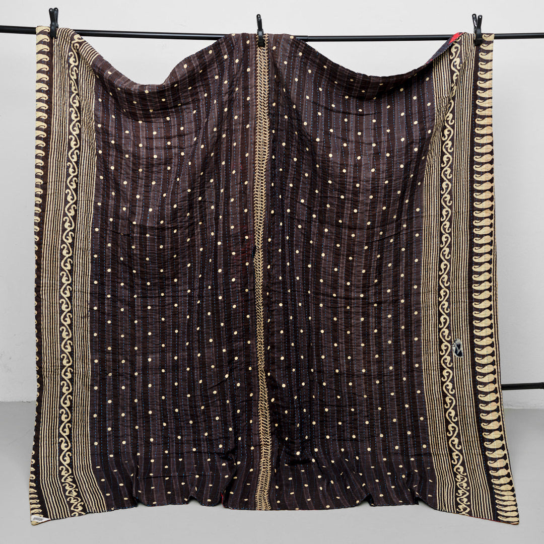 Unika sari kantha tæppe 200 x 200 cm