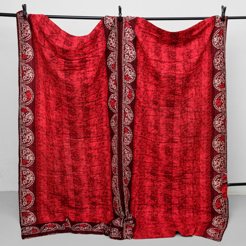 Unika sari kantha tæppe 200 x 200 cm