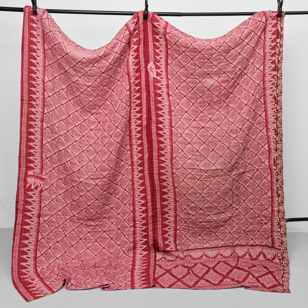 Unika sari kantha tæppe 200 x 200 cm