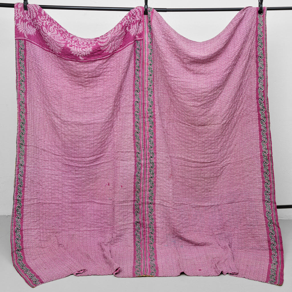 Unika sari kantha tæppe 200 x 200 cm
