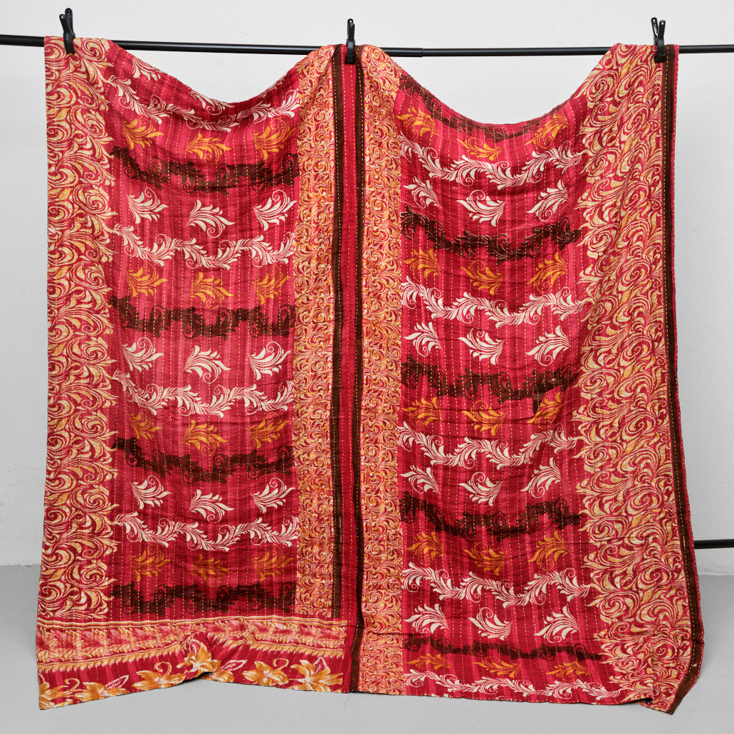 Unika sari kantha tæppe 200 x 200 cm