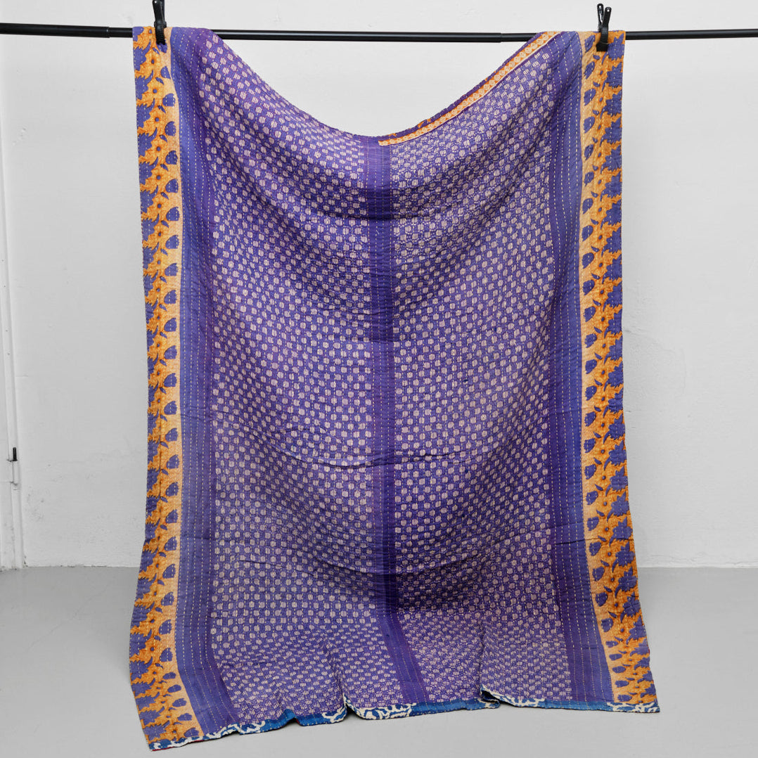 Unika sari kantha tæppe 140 x 200 cm
