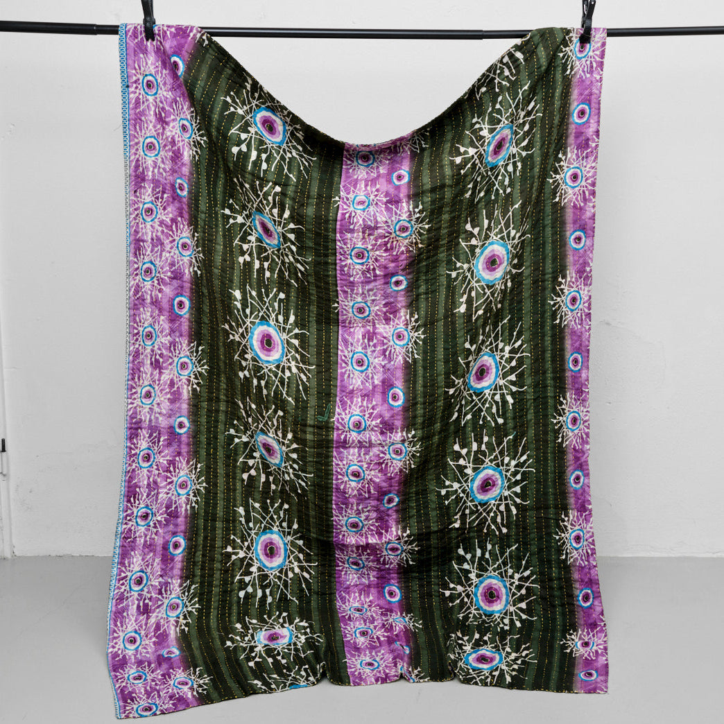 Unika sari kantha tæppe 140 x 200 cm
