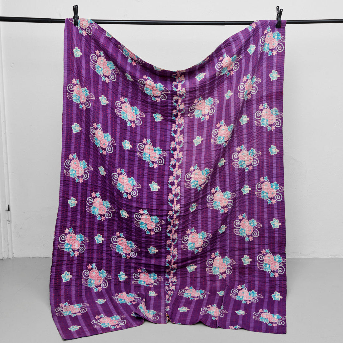 Unika sari kantha tæppe 140 x 200 cm