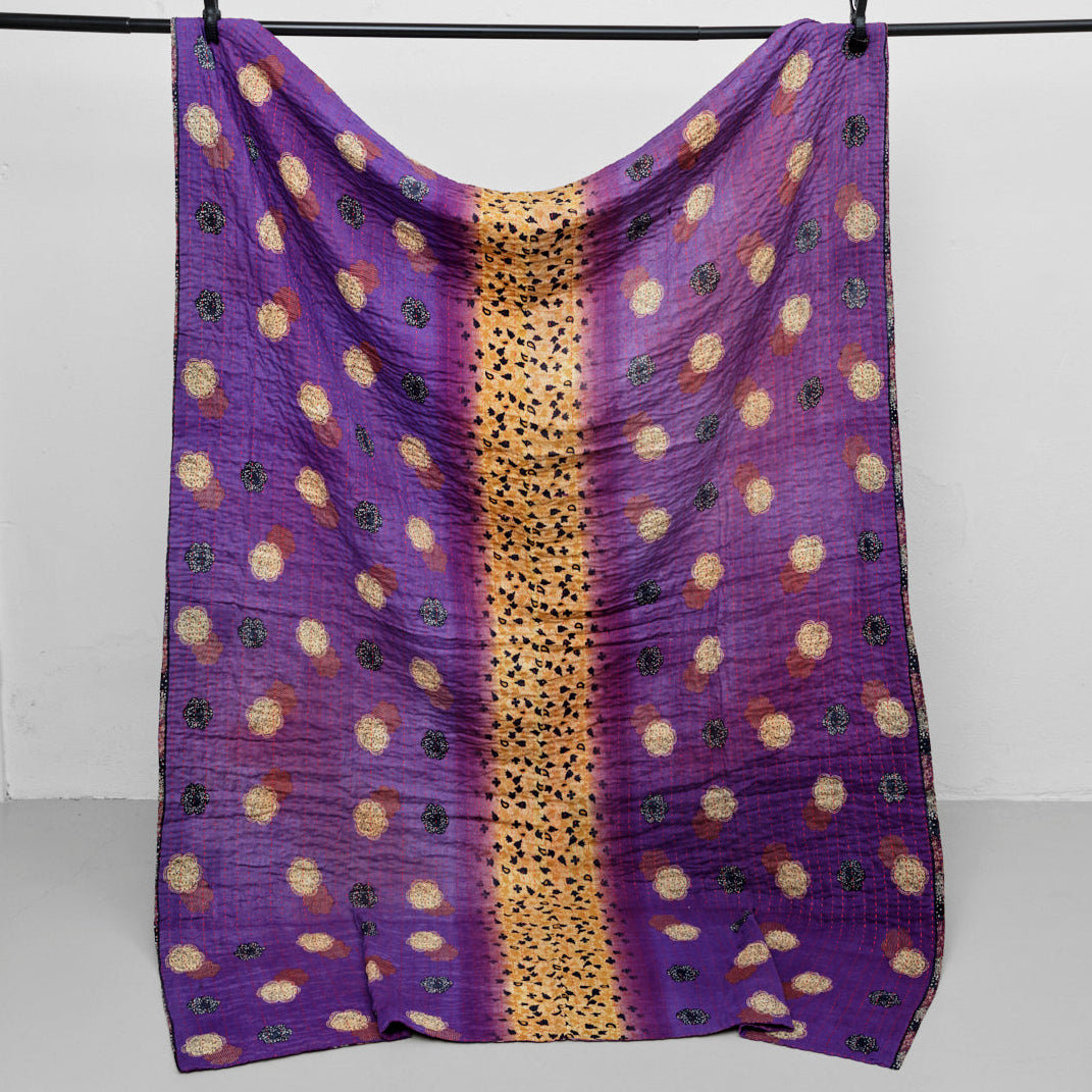 Unika sari kantha tæppe 140 x 200 cm