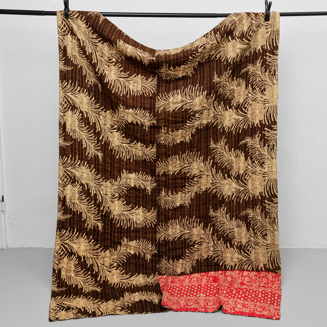 Unika sari kantha tæppe 140 x 200 cm