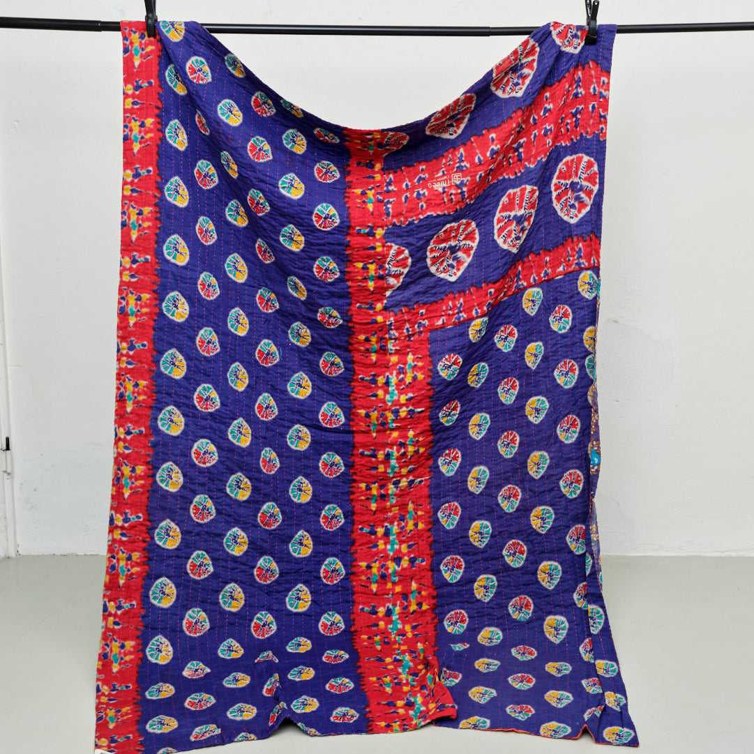 Unika sari kantha tæppe 140 x 200 cm