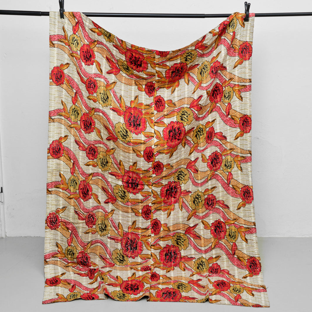 Unika sari kantha tæppe 140 x 200 cm
