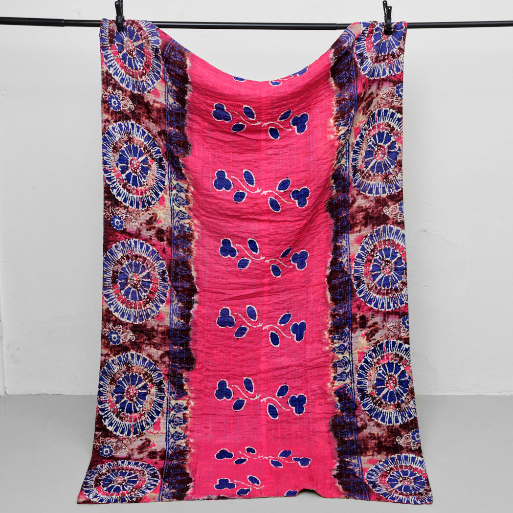 Unika sari kantha tæppe 120 x 200 cm