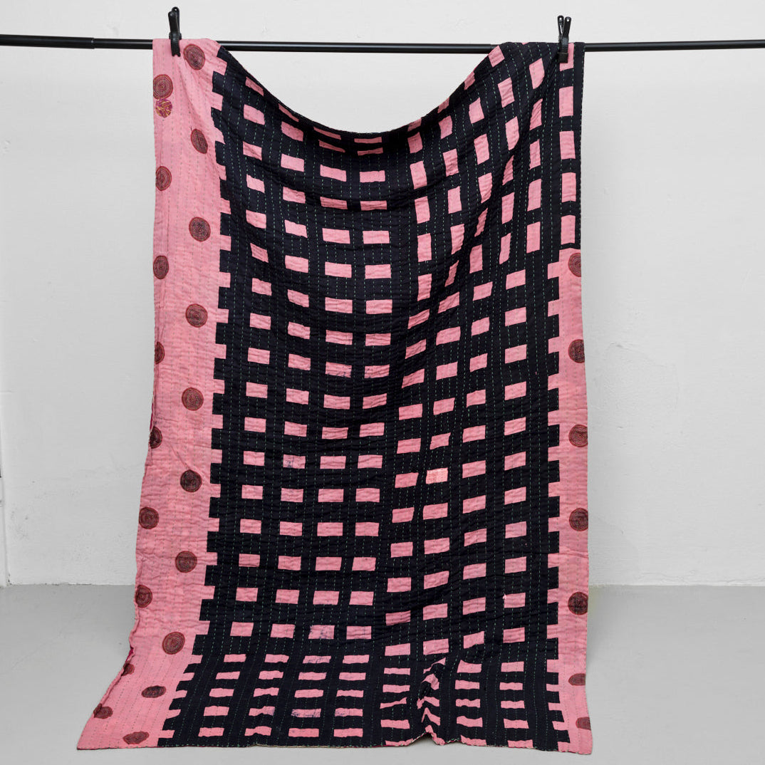 Unika sari kantha tæppe 120 x 200 cm