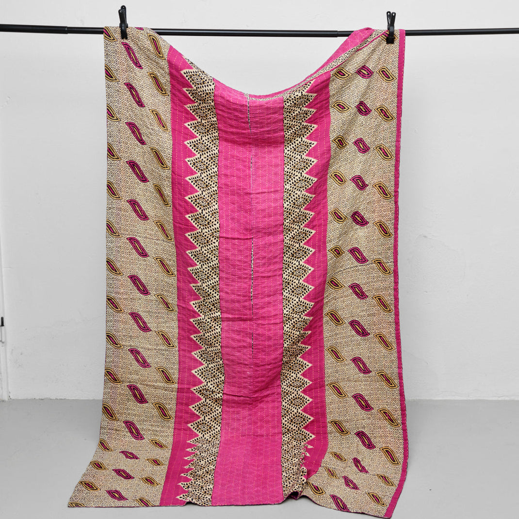 Unika sari kantha tæppe 120 x 200 cm