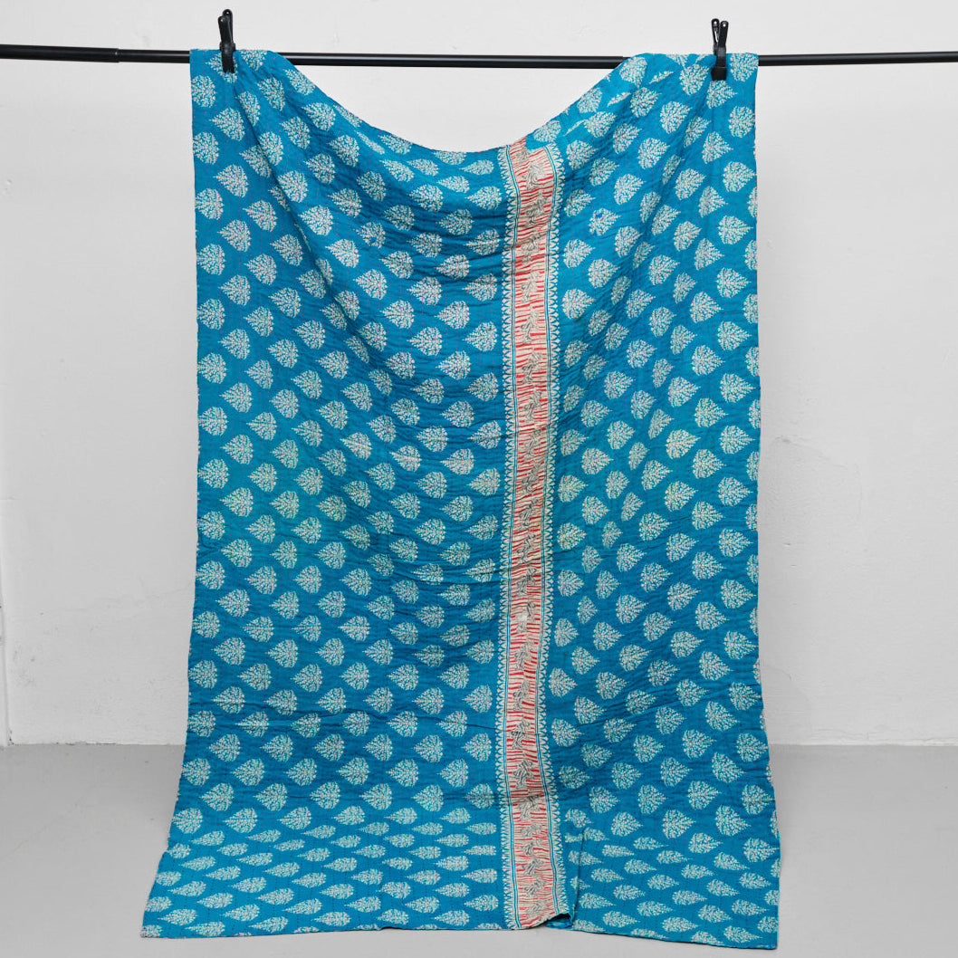 Unika sari kantha tæppe 120 x 200 cm