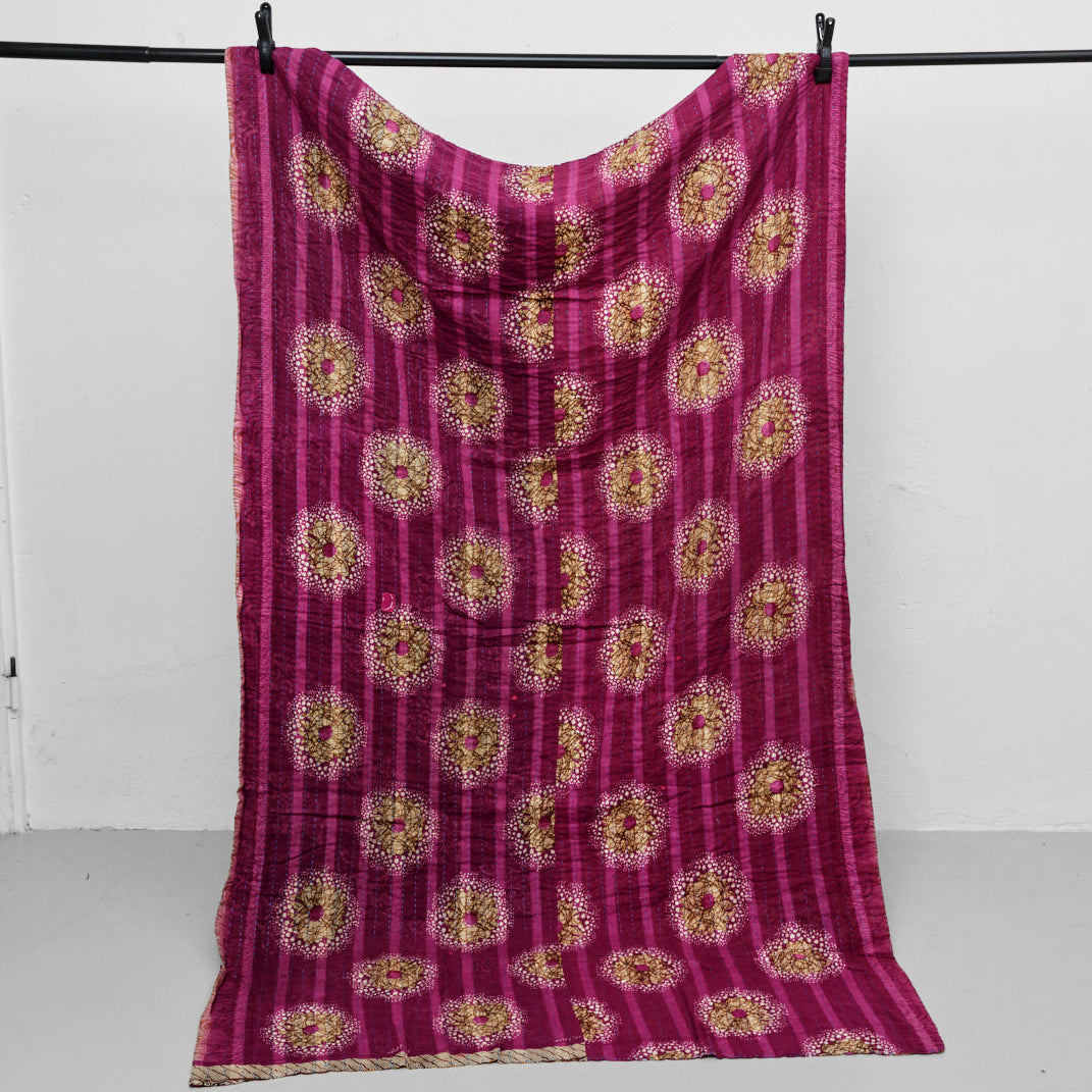 Unika sari kantha tæppe 120 x 200 cm