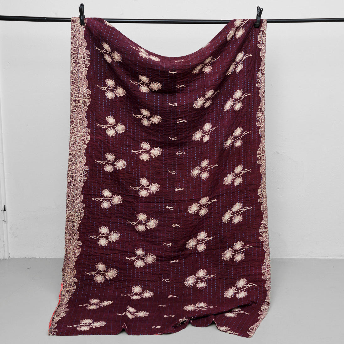 Unika sari kantha tæppe 120 x 200 cm