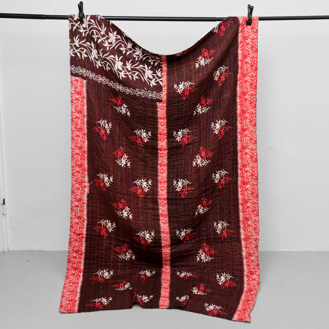 Unika sari kantha tæppe 120 x 200 cm