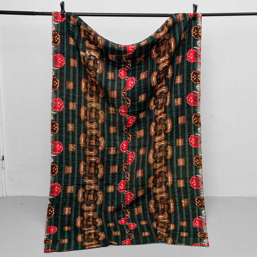 Unika sari kantha tæppe 120 x 200 cm