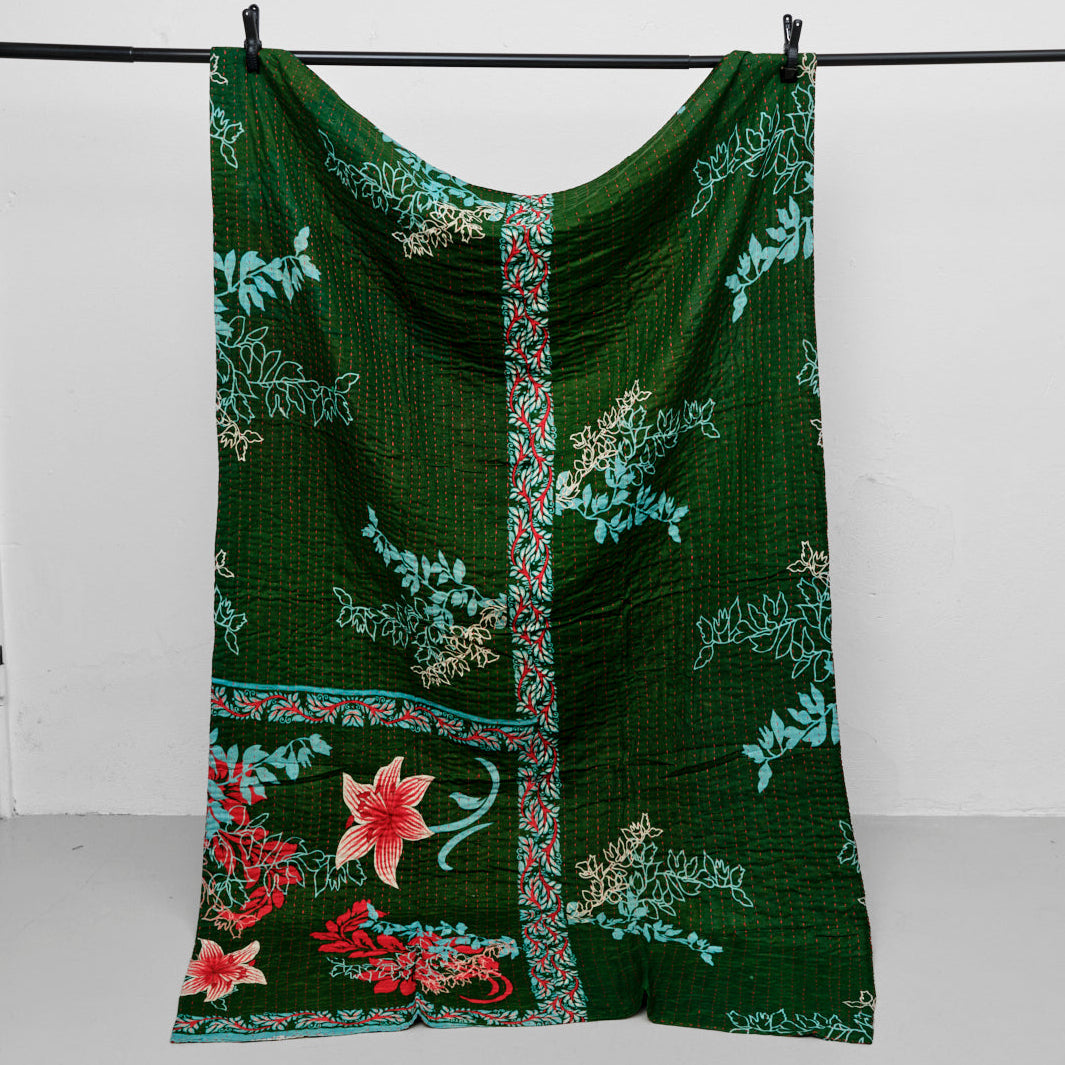 Unika sari kantha tæppe 120 x 200 cm