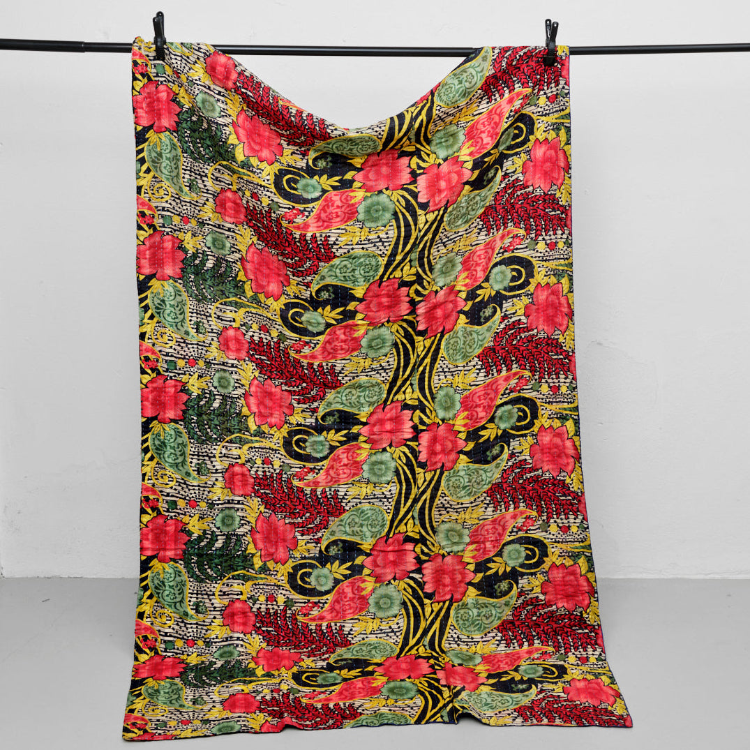 Unika sari kantha tæppe 120 x 200 cm
