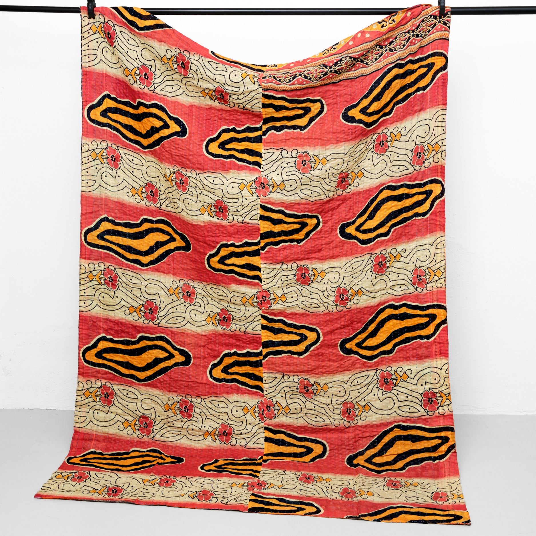 Unika sari kantha tæppe 140 x 200 cm