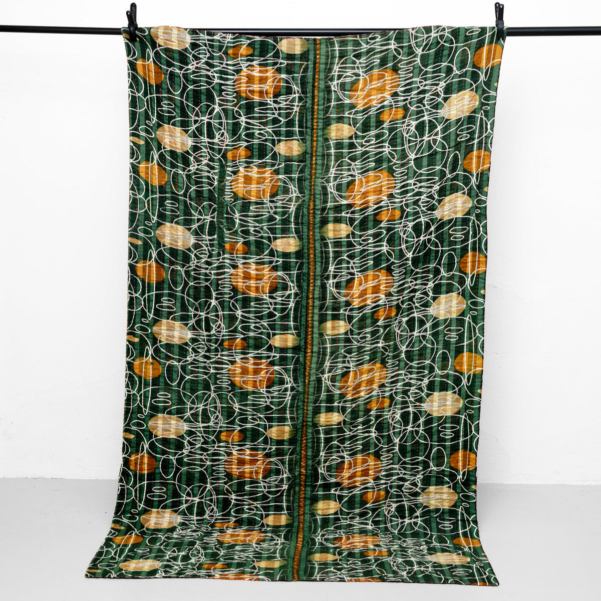 Unika sari kantha tæppe 120 x 200 cm